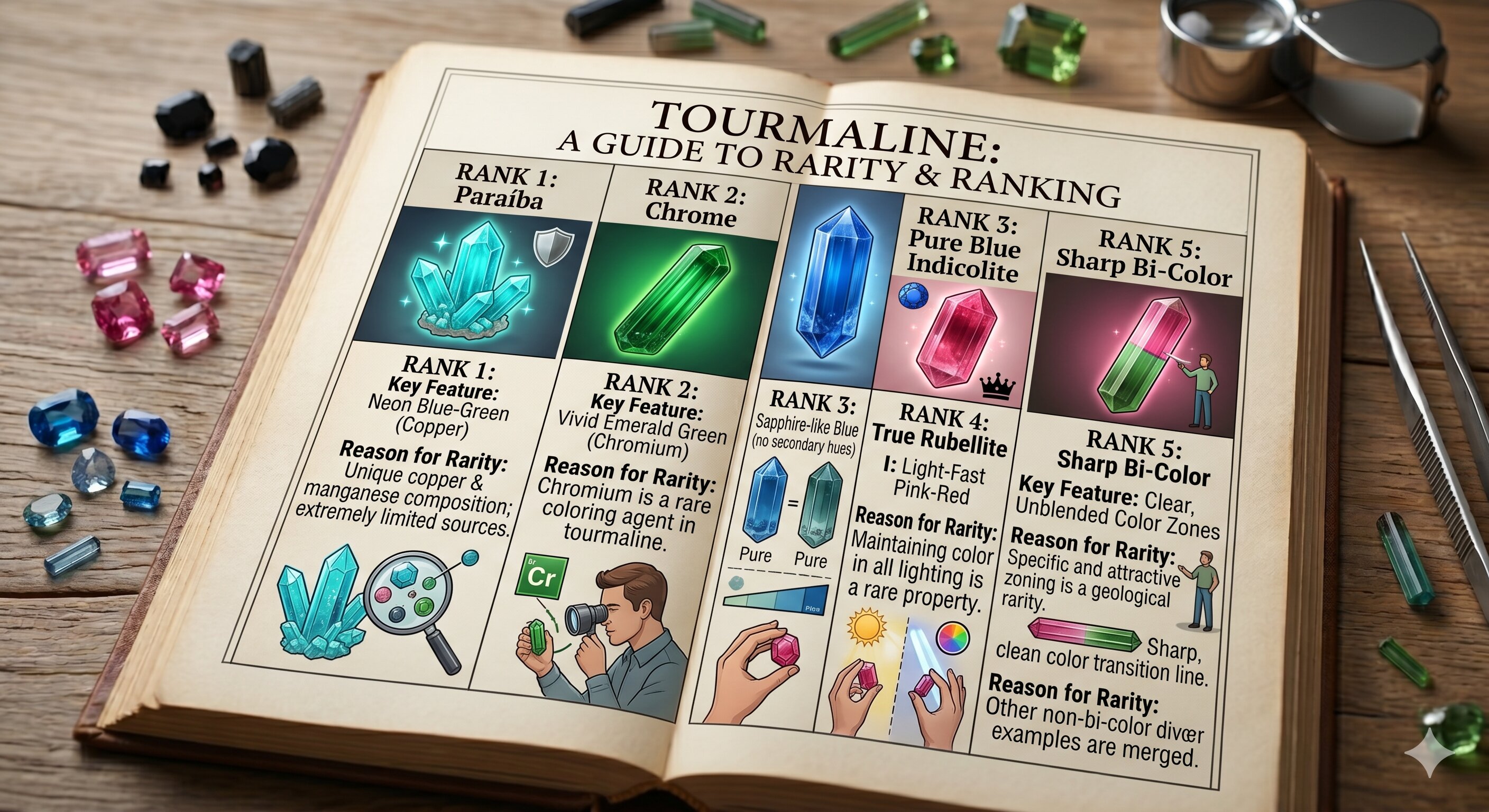 Tourmaline visualize the rarity hierarchy
